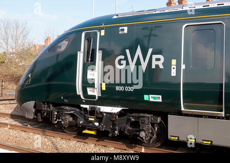 Great Western Railway classe 800 a IET Evesham station, Worcestershire, Regno Unito Foto Stock