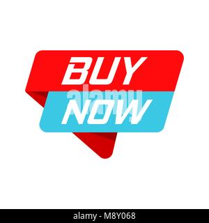 Acquista ora banner icona badge. Illustrazione Vettoriale. Il concetto di business acquista ora pittogramma. Illustrazione Vettoriale
