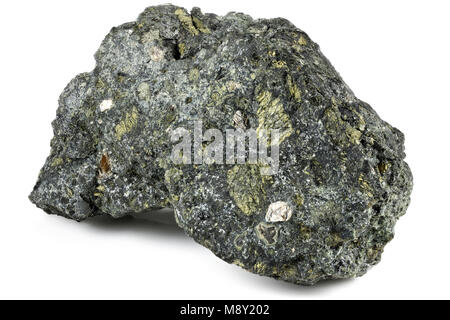 Cuscinetto del diamante naturale grezza Kimberlite dal Sud Africa isolati su sfondo bianco Foto Stock