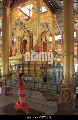 Myanmar Birmania, Bago, Hintha Gon Pagoda, interno, Foto Stock