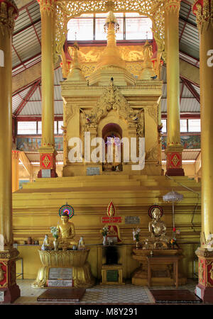 Myanmar Birmania, Bago, Hintha Gon Pagoda, interno, Foto Stock