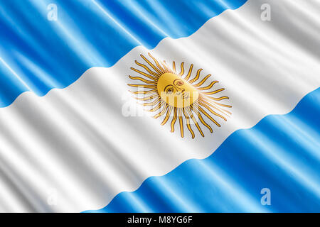 Bandiera argentina sfondo, rendering 3D Foto Stock