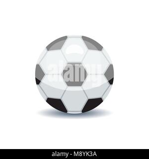 In bianco e nero la sfera per il calcio Illustrazione Vettoriale