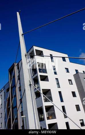 Moderno edificio di appartamenti, Norwich, Norfolk, Inghilterra Foto Stock