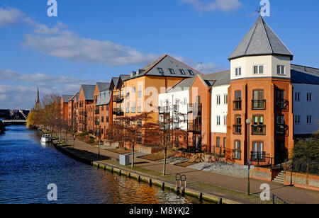 Edifici di appartamenti, Riverside, Norwich, Norfolk, Inghilterra Foto Stock