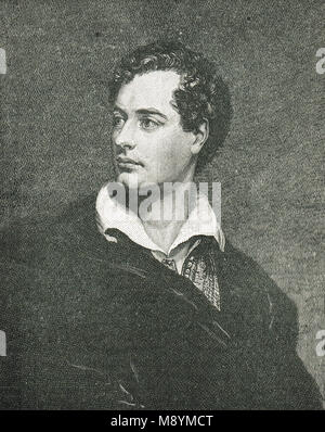 Lord Byron, poeta romantico inglese, 1788-1824 Foto Stock