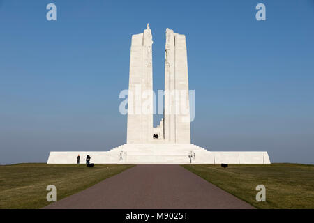 Vimy Memorial canadese, nei pressi di Arras, Pas-de-Calais, Hauts-de-France, Francia, Europa Foto Stock