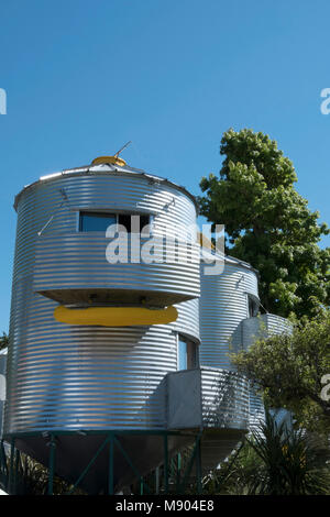 Convertito Silo alloggi vacanze Isola del Sud della Nuova Zelanda Silostay Foto Stock