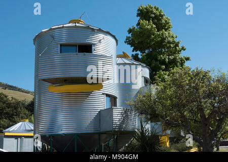 Convertito Silo alloggi vacanze Isola del Sud della Nuova Zelanda Silostay Foto Stock