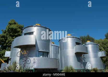 Convertito Silo alloggi vacanze Isola del Sud della Nuova Zelanda Silostay Foto Stock