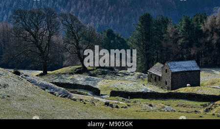 Bell Hagg Granaio, il Peak District, Inghilterra (6) Foto Stock