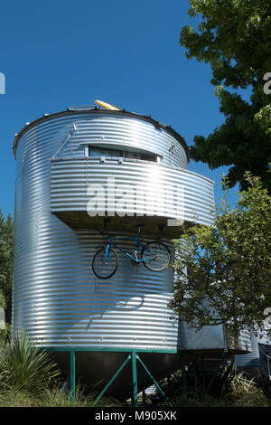 Convertito Silo alloggi vacanze Isola del Sud della Nuova Zelanda Silostay Foto Stock