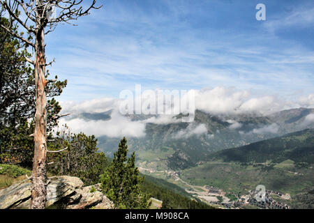 Una vista dei pirenei Foto Stock