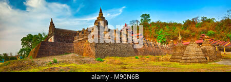 Tempio buddista Shai-thaung in Mrauk U. Myanmar. Alta risoluzione Foto Stock