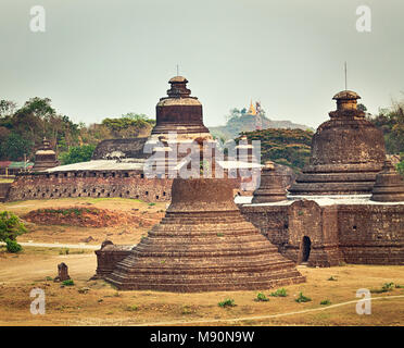 Tempio buddista Le-myet-hna in Mrauk U. Myanmar. Foto Stock