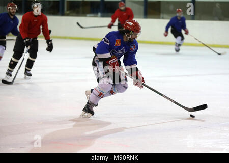 Hockey su ghiaccio. Squadra di hockey. HC Mont-Blanc. Foto Stock