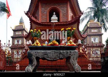 Tran Quoc Pagoda (Chua Tran Quoc), Hanoi. Il Vietnam. Foto Stock