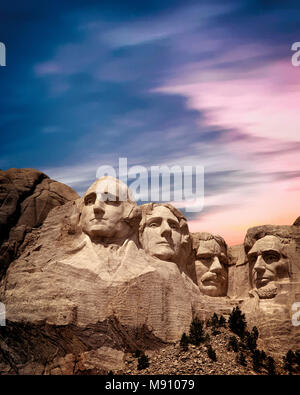 Stati Uniti d'America - Dakota del Sud: Mount Rushmore National Memorial Foto Stock