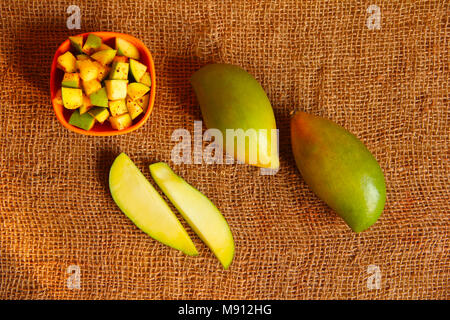 Totapuri o Ginimoothi mango è una cultivar che è ampiamente coltivato in India del sud ed è parzialmente coltivati in Sri Lanka. Totapuri' è stato importato a Flo Foto Stock