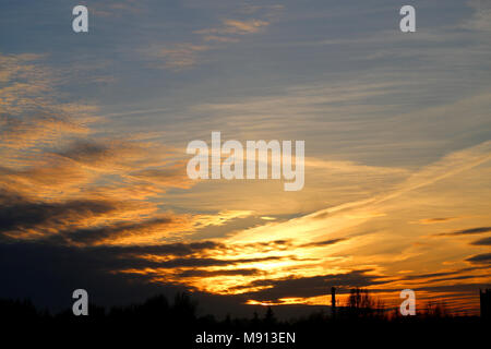 Foto di un tramonto stupendo paesaggio Foto Stock