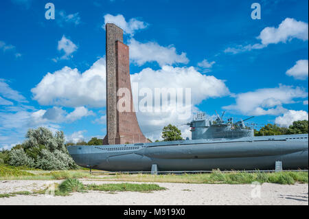 Memoriale Navale sottomarino e U995, Laboe, Mar Baltico, Schleswig-Holstein, Germania, Europa Foto Stock
