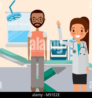 La gente delle cure mediche Illustrazione Vettoriale