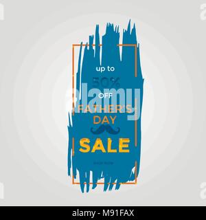 Padre Felice giorno della vendita. Illustrazione Vettoriale per la promozione, poster, volantini, discount card, shopping, modello di prezzo sull'etichetta, blog, social media, marketin Illustrazione Vettoriale