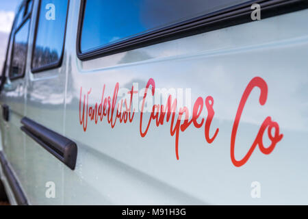 Wanderlust Camper flotta aziendale. Foto Stock