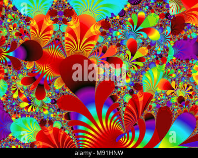 Hippy Psychedelic Design Foto Stock