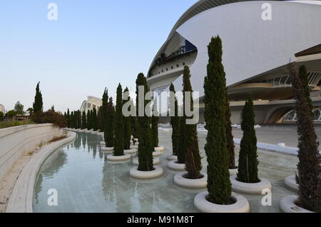 Città delle Arti e delle Scienze di Valencia (Spagna) Il 16 agosto 2017. Foto Stock