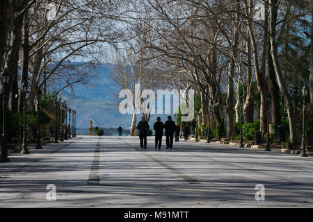 Ronda, Spagna. Il 19 gennaio 2018. Vista la Alameda del Tajo Foto Stock