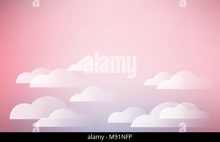 Cielo e nubi in rosa colore di sfondo Foto Stock