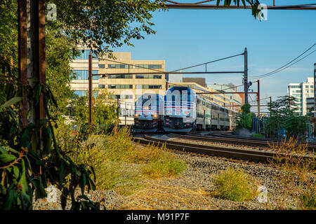 L'Enfant Plaza stazione VRE, 6th Street SW Washington DC Foto Stock