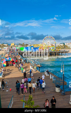 Santa Monica Pier California USA Foto Stock
