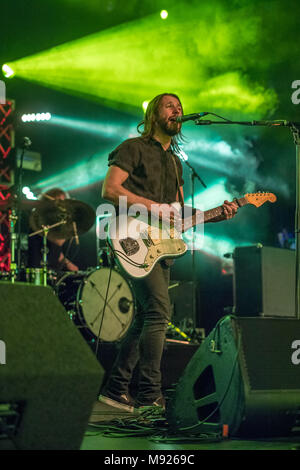 Dublino, Irlanda. Xxi Mar, 2018. Grant Nicholas da welsh rock band suona alimentatore in Dublino è il teatro Olimpia. Credito: Ben Ryan SOPA/images/ZUMA filo/Alamy Live News Foto Stock