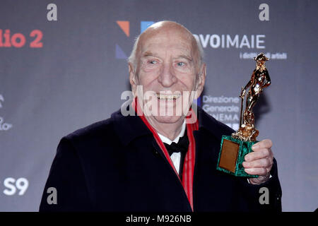 Roma, Italia. Xxi marzo, 2018. Giulio Montaldo Roma 21/03/2018. Premi David di Donatello 2018 ROMA 21 marzo 2018. David di Donatello Cerimonia di premiazione 2018. Foto di Samantha Zucchi Insidefoto Credito: insidefoto srl/Alamy Live News Foto Stock