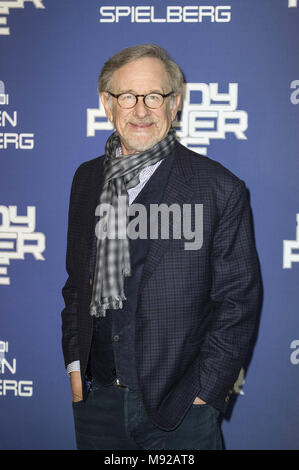 Roma, Italia. Xxi Mar, 2018. Steven Spielberg assiste il 'pronto il giocatore uno' photocall al Hotel De Russie il 21 marzo 2018 a Roma, Italia. | Verwendung weltweit/picture alliance Credit: dpa/Alamy Live News Foto Stock