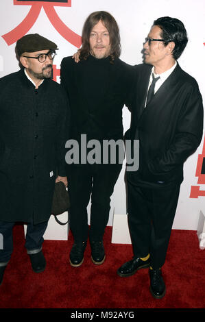 La città di New York. 20 Mar, 2018. Shadi, Norman Reedus e Kunichi Nomura frequentando il 'Isle of Dogs" screening presso il Metropolitan Museum of Art il 20 marzo 2018 a New York City. | Verwendung weltweit/picture alliance Credit: dpa/Alamy Live News Foto Stock