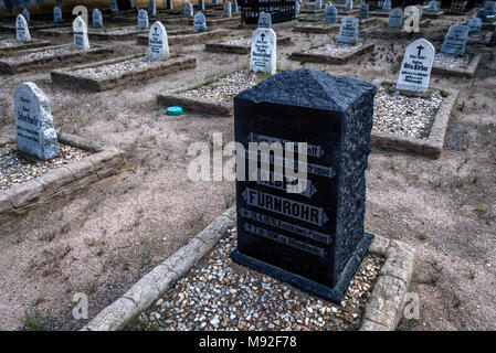 Le tombe di soldati Schutztruppe in Okahandja capeggiate l assassina guerra contro gli Herero e Nama in Namibia Foto Stock