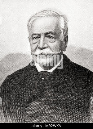 Ferdinando Marie, Vicomte de Lesseps, 1805 - 1894. Diplomatico francese e sviluppatore del Canale di Suez. Da Hutchinson nella storia delle nazioni, pubblicato 1915 Foto Stock