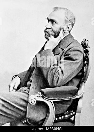 Alfred Nobel Alfred Bernhard Nobel (1833 - 1896) chimico svedese, ingegnere e inventore, imprenditore e filantropo. Foto Stock