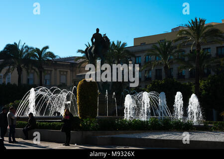 Jerez de la Frontera, Spagna. Il 21 gennaio 2018. Plaza del Arenal, una grande piazza in Jerez de la Frontera Foto Stock