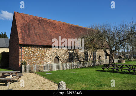 Duxford cappella, una volta parte dell'Ospedale di San Giovanni, fondata da William de Colville a Duxford, vicino Whittlesford, in Cambridgeshire, England, Regno Unito Foto Stock