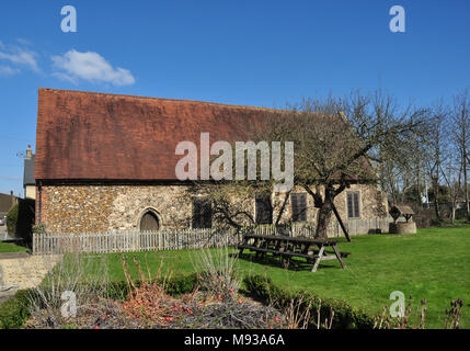 Duxford cappella, una volta parte dell'Ospedale di San Giovanni, fondata da William de Colville a Duxford, vicino Whittlesford, in Cambridgeshire, England, Regno Unito Foto Stock