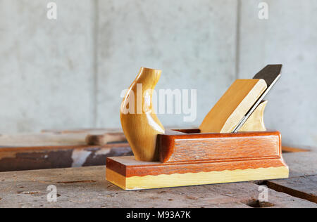 Manuale pialla legno closeup Foto Stock