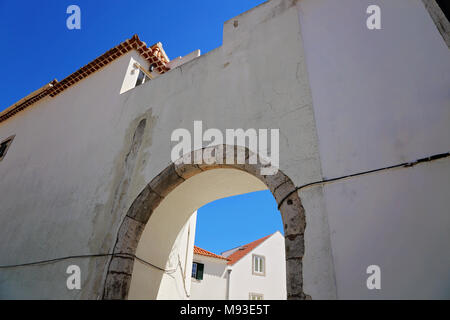 Cascais le strette vie del centro storico Foto Stock