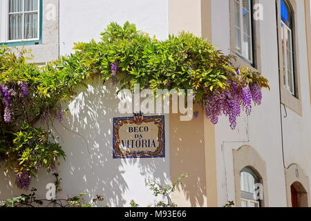 Cascais le strette vie del centro storico Foto Stock