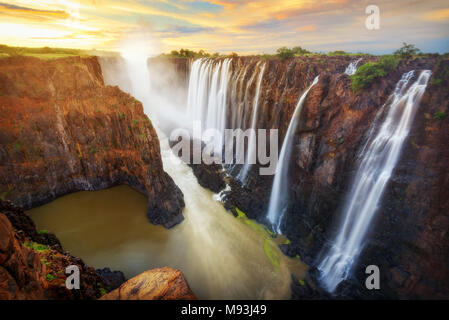 Victoria Falls nello Zambia e Zimbabwe adottate nel 2015 Foto Stock