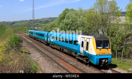 Arriva Trains Wales Classe 175 175108 a Pontyclun, South Wales, Regno Unito verso Cardiff Foto Stock