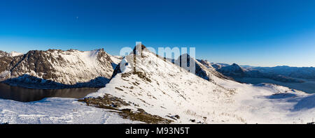 Paesaggio invernale di Senja in Norvegia Foto Stock